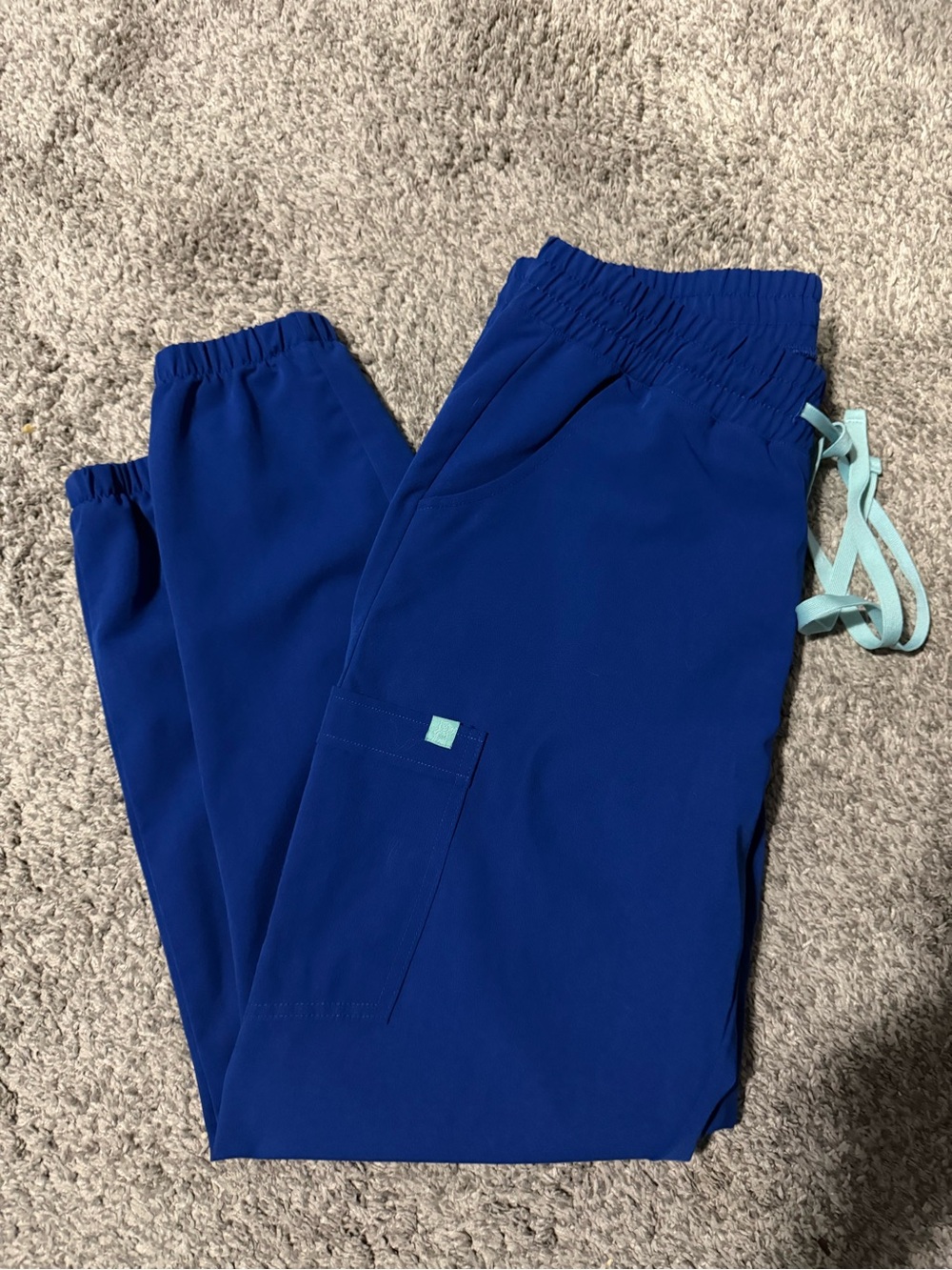 Women's Royal Blue Elastic Waist Joggers